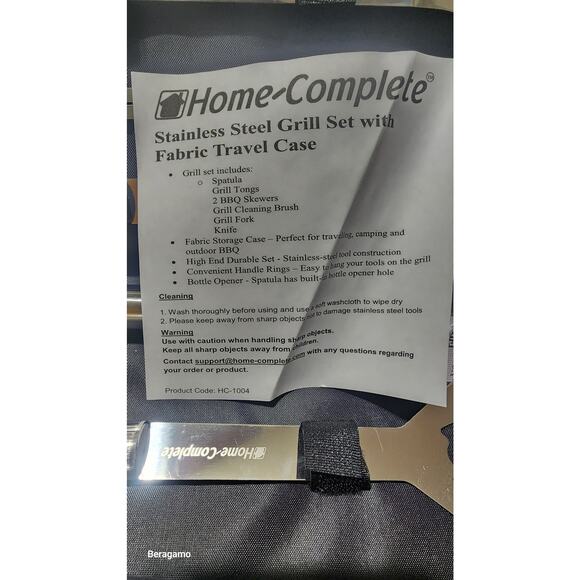 Home-Complele Stainless Steel Grill Set with Fabric Travel Case - Picture 5 of 5